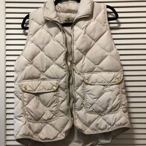 Cream puffer vest